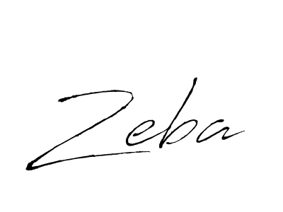 Create a beautiful signature design for name Zeba. With this signature (Antro_Vectra) fonts, you can make a handwritten signature for free. Zeba signature style 6 images and pictures png