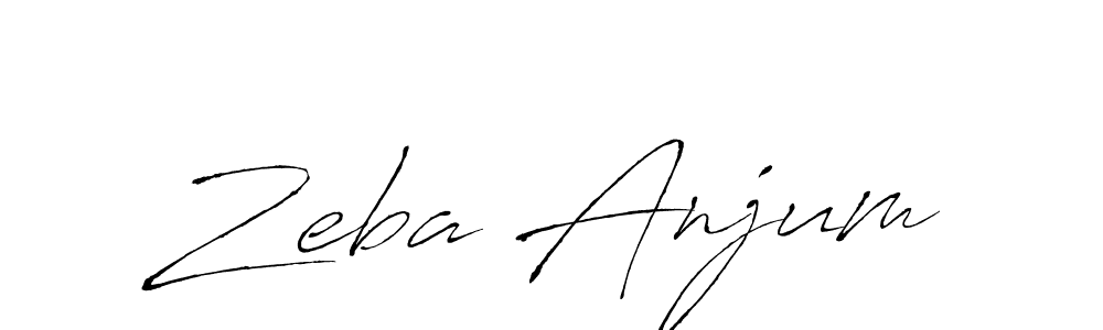 Create a beautiful signature design for name Zeba Anjum. With this signature (Antro_Vectra) fonts, you can make a handwritten signature for free. Zeba Anjum signature style 6 images and pictures png