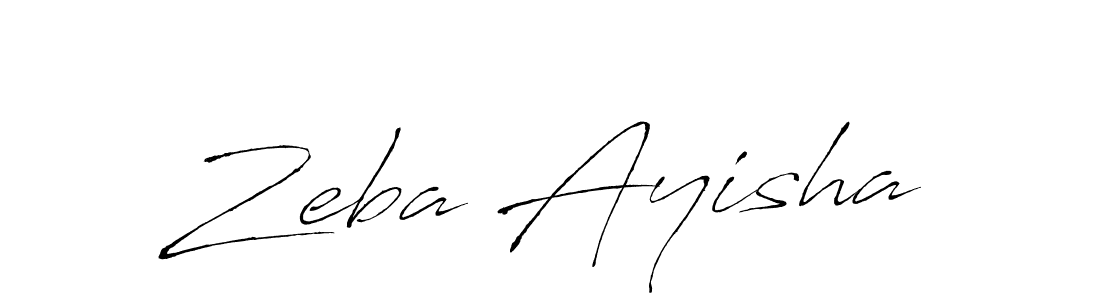 Use a signature maker to create a handwritten signature online. With this signature software, you can design (Antro_Vectra) your own signature for name Zeba Ayisha. Zeba Ayisha signature style 6 images and pictures png