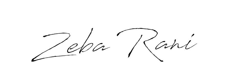 How to make Zeba Rani name signature. Use Antro_Vectra style for creating short signs online. This is the latest handwritten sign. Zeba Rani signature style 6 images and pictures png
