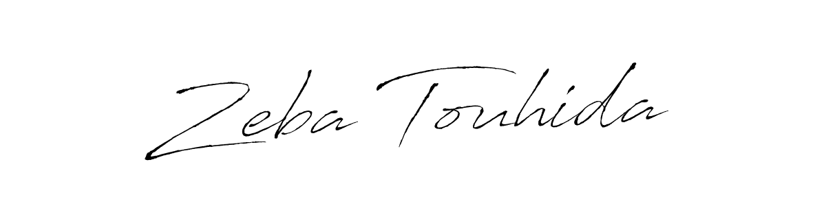 How to make Zeba Touhida signature? Antro_Vectra is a professional autograph style. Create handwritten signature for Zeba Touhida name. Zeba Touhida signature style 6 images and pictures png