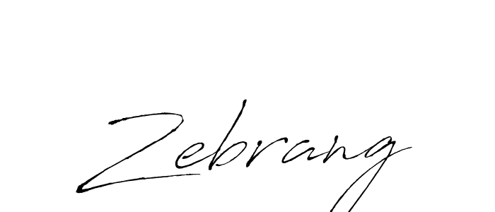 Design your own signature with our free online signature maker. With this signature software, you can create a handwritten (Antro_Vectra) signature for name Zebrang. Zebrang signature style 6 images and pictures png