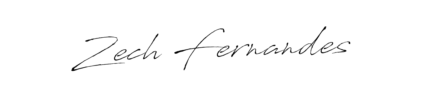 Create a beautiful signature design for name Zech Fernandes. With this signature (Antro_Vectra) fonts, you can make a handwritten signature for free. Zech Fernandes signature style 6 images and pictures png