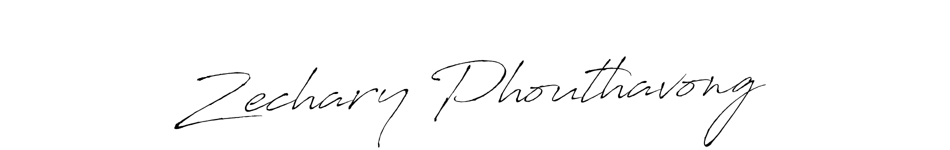 Make a beautiful signature design for name Zechary Phouthavong. With this signature (Antro_Vectra) style, you can create a handwritten signature for free. Zechary Phouthavong signature style 6 images and pictures png