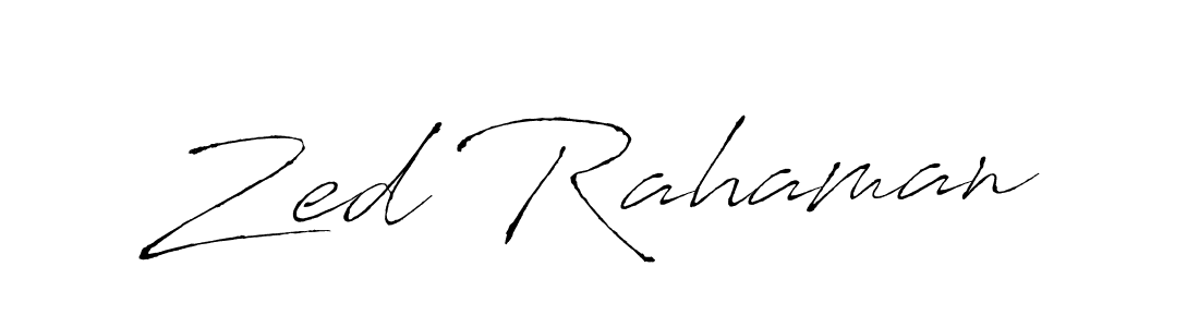 Zed Rahaman stylish signature style. Best Handwritten Sign (Antro_Vectra) for my name. Handwritten Signature Collection Ideas for my name Zed Rahaman. Zed Rahaman signature style 6 images and pictures png