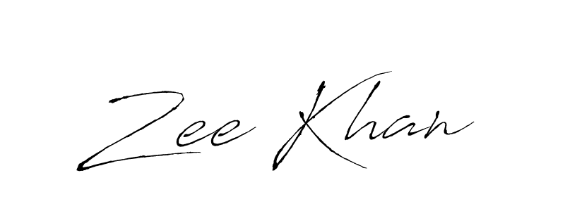 Create a beautiful signature design for name Zee Khan. With this signature (Antro_Vectra) fonts, you can make a handwritten signature for free. Zee Khan signature style 6 images and pictures png