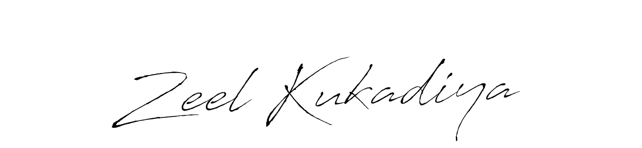 Make a beautiful signature design for name Zeel Kukadiya. With this signature (Antro_Vectra) style, you can create a handwritten signature for free. Zeel Kukadiya signature style 6 images and pictures png