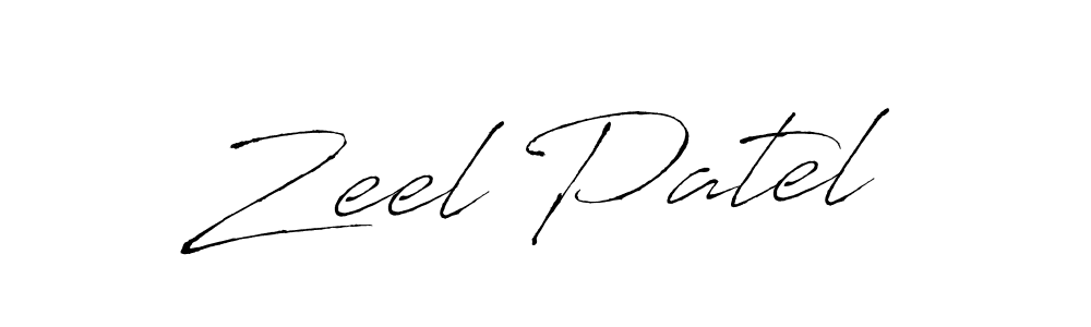 Create a beautiful signature design for name Zeel Patel. With this signature (Antro_Vectra) fonts, you can make a handwritten signature for free. Zeel Patel signature style 6 images and pictures png