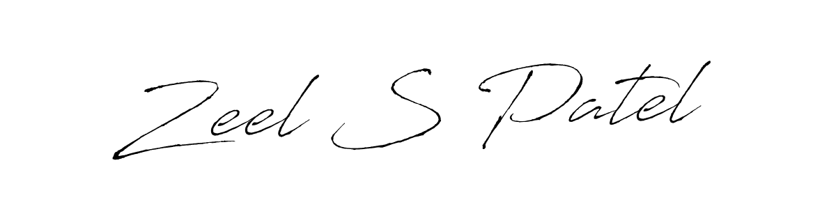 Make a beautiful signature design for name Zeel S Patel. With this signature (Antro_Vectra) style, you can create a handwritten signature for free. Zeel S Patel signature style 6 images and pictures png
