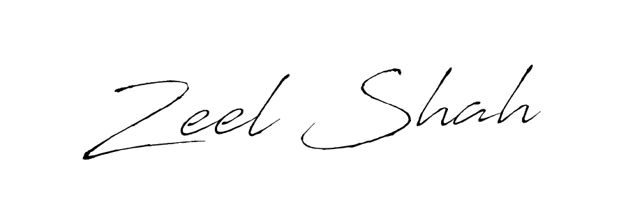 Create a beautiful signature design for name Zeel Shah. With this signature (Antro_Vectra) fonts, you can make a handwritten signature for free. Zeel Shah signature style 6 images and pictures png