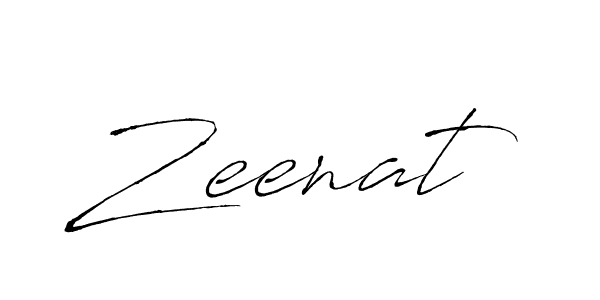 Zeenat stylish signature style. Best Handwritten Sign (Antro_Vectra) for my name. Handwritten Signature Collection Ideas for my name Zeenat. Zeenat signature style 6 images and pictures png