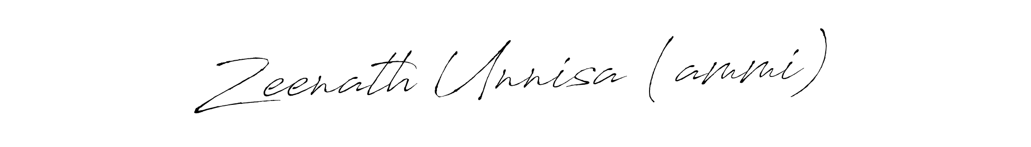 Also we have Zeenath Unnisa (ammi) name is the best signature style. Create professional handwritten signature collection using Antro_Vectra autograph style. Zeenath Unnisa (ammi) signature style 6 images and pictures png