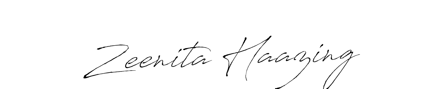 Zeenita Haazing stylish signature style. Best Handwritten Sign (Antro_Vectra) for my name. Handwritten Signature Collection Ideas for my name Zeenita Haazing. Zeenita Haazing signature style 6 images and pictures png