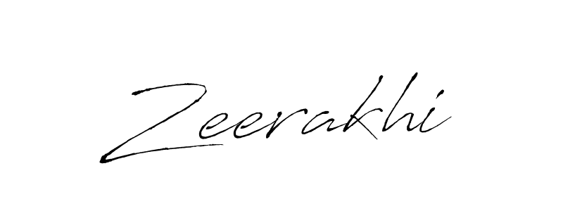 Design your own signature with our free online signature maker. With this signature software, you can create a handwritten (Antro_Vectra) signature for name Zeerakhi. Zeerakhi signature style 6 images and pictures png