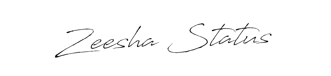 Create a beautiful signature design for name Zeesha Status. With this signature (Antro_Vectra) fonts, you can make a handwritten signature for free. Zeesha Status signature style 6 images and pictures png