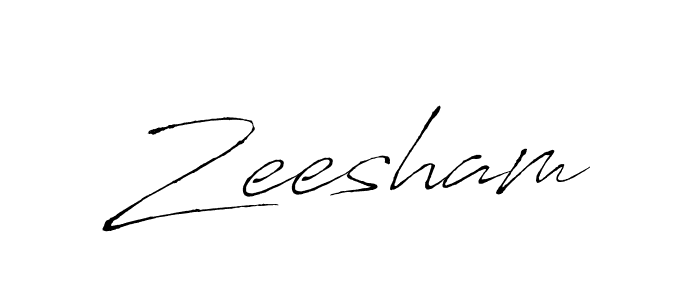 Make a beautiful signature design for name Zeesham. With this signature (Antro_Vectra) style, you can create a handwritten signature for free. Zeesham signature style 6 images and pictures png
