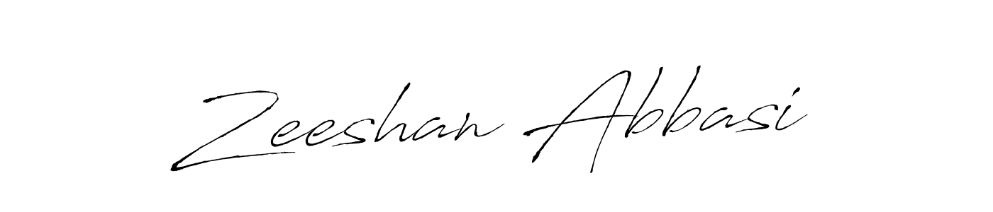 Design your own signature with our free online signature maker. With this signature software, you can create a handwritten (Antro_Vectra) signature for name Zeeshan Abbasi. Zeeshan Abbasi signature style 6 images and pictures png