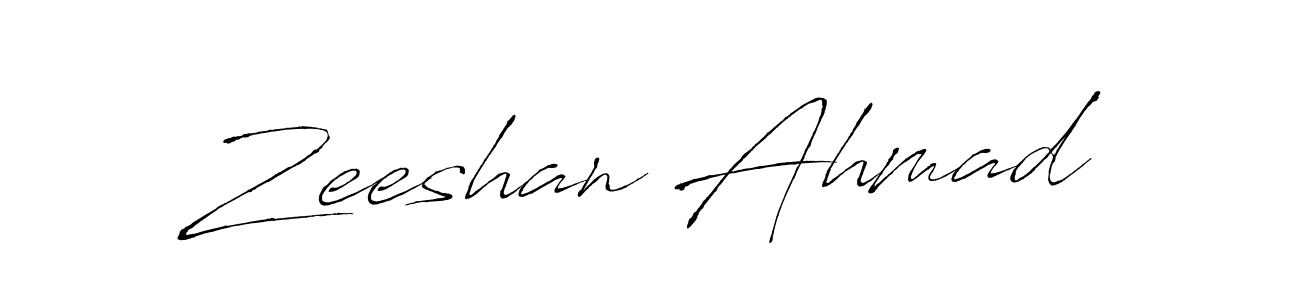 Zeeshan Ahmad stylish signature style. Best Handwritten Sign (Antro_Vectra) for my name. Handwritten Signature Collection Ideas for my name Zeeshan Ahmad. Zeeshan Ahmad signature style 6 images and pictures png