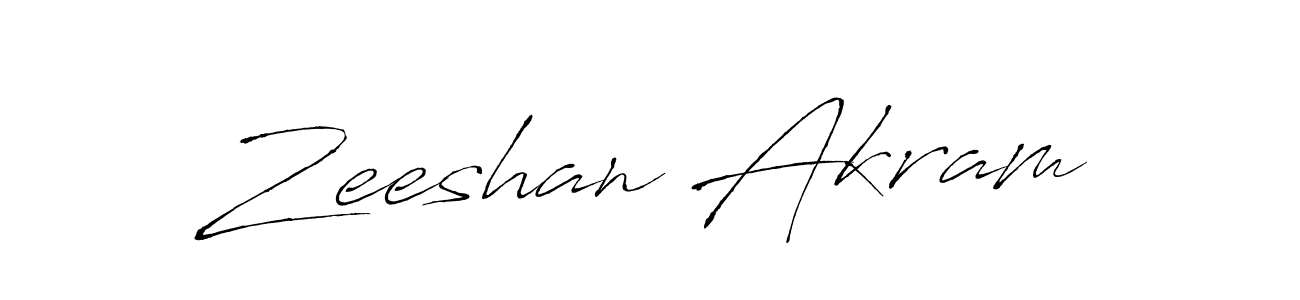 Zeeshan Akram stylish signature style. Best Handwritten Sign (Antro_Vectra) for my name. Handwritten Signature Collection Ideas for my name Zeeshan Akram. Zeeshan Akram signature style 6 images and pictures png