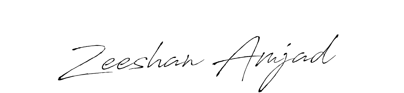 Design your own signature with our free online signature maker. With this signature software, you can create a handwritten (Antro_Vectra) signature for name Zeeshan Amjad. Zeeshan Amjad signature style 6 images and pictures png