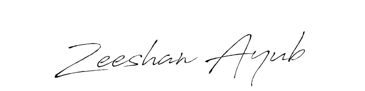 Create a beautiful signature design for name Zeeshan Ayub. With this signature (Antro_Vectra) fonts, you can make a handwritten signature for free. Zeeshan Ayub signature style 6 images and pictures png