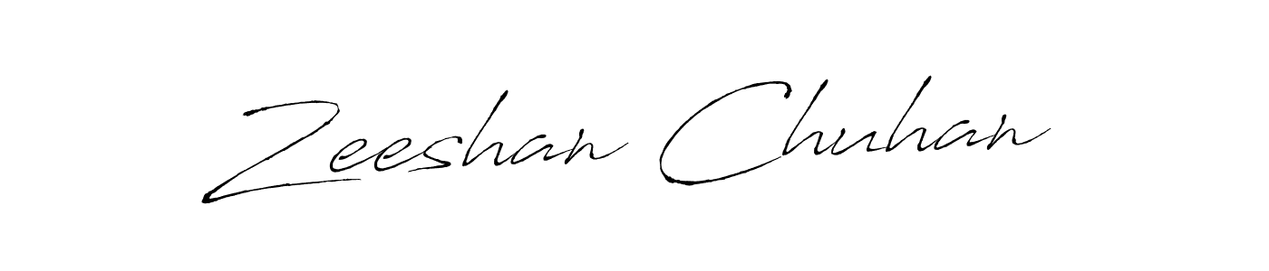 Create a beautiful signature design for name Zeeshan Chuhan. With this signature (Antro_Vectra) fonts, you can make a handwritten signature for free. Zeeshan Chuhan signature style 6 images and pictures png