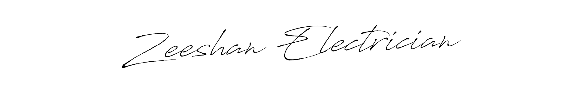 Design your own signature with our free online signature maker. With this signature software, you can create a handwritten (Antro_Vectra) signature for name Zeeshan Electrician. Zeeshan Electrician signature style 6 images and pictures png