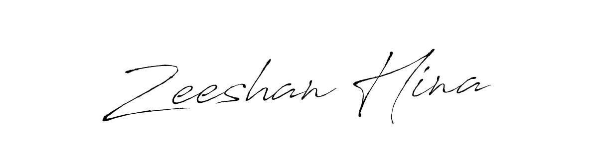 You should practise on your own different ways (Antro_Vectra) to write your name (Zeeshan Hina) in signature. don't let someone else do it for you. Zeeshan Hina signature style 6 images and pictures png