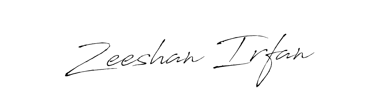 Design your own signature with our free online signature maker. With this signature software, you can create a handwritten (Antro_Vectra) signature for name Zeeshan Irfan. Zeeshan Irfan signature style 6 images and pictures png