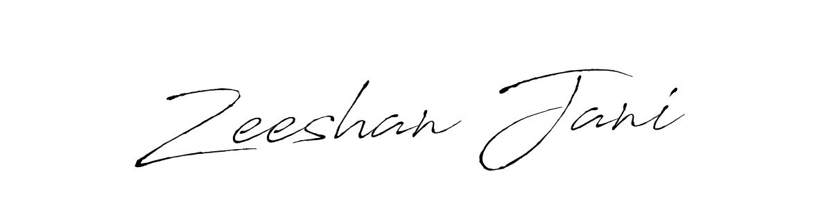 Design your own signature with our free online signature maker. With this signature software, you can create a handwritten (Antro_Vectra) signature for name Zeeshan Jani. Zeeshan Jani signature style 6 images and pictures png