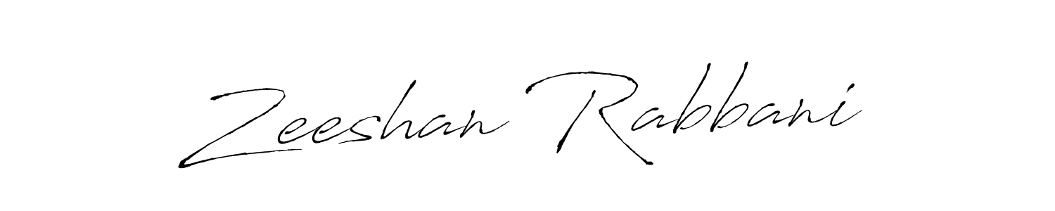 How to make Zeeshan Rabbani name signature. Use Antro_Vectra style for creating short signs online. This is the latest handwritten sign. Zeeshan Rabbani signature style 6 images and pictures png