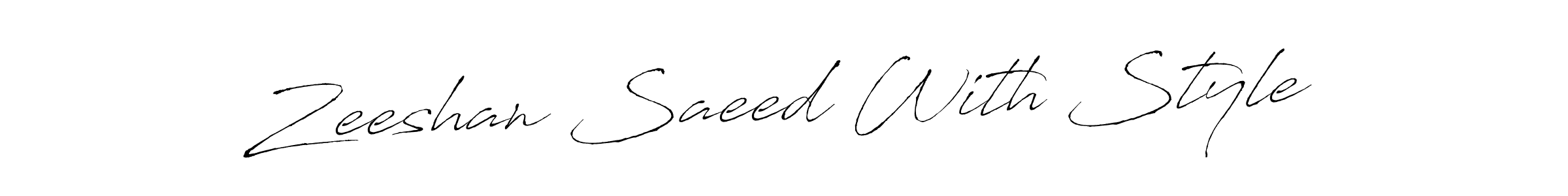 How to Draw Zeeshan Saeed With Style signature style? Antro_Vectra is a latest design signature styles for name Zeeshan Saeed With Style. Zeeshan Saeed With Style signature style 6 images and pictures png