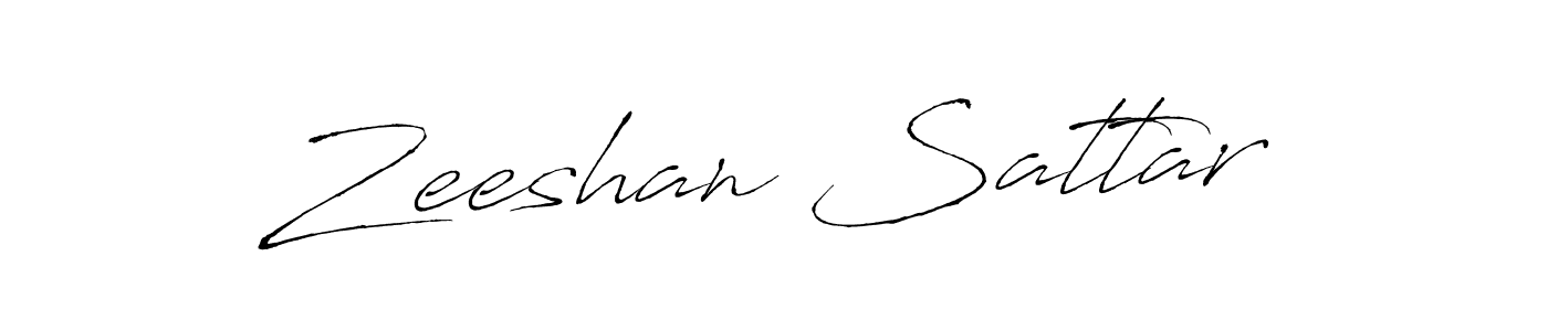 Make a beautiful signature design for name Zeeshan Sattar. With this signature (Antro_Vectra) style, you can create a handwritten signature for free. Zeeshan Sattar signature style 6 images and pictures png