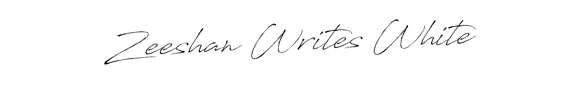 How to make Zeeshan Writes White signature? Antro_Vectra is a professional autograph style. Create handwritten signature for Zeeshan Writes White name. Zeeshan Writes White signature style 6 images and pictures png