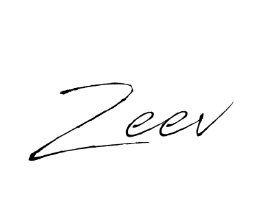 How to make Zeev name signature. Use Antro_Vectra style for creating short signs online. This is the latest handwritten sign. Zeev signature style 6 images and pictures png