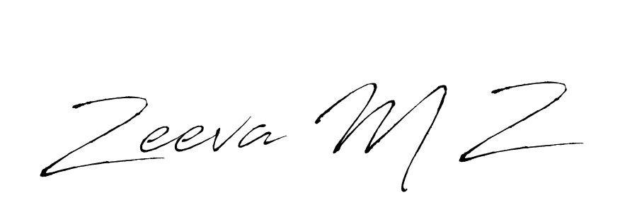 Use a signature maker to create a handwritten signature online. With this signature software, you can design (Antro_Vectra) your own signature for name Zeeva M Z. Zeeva M Z signature style 6 images and pictures png