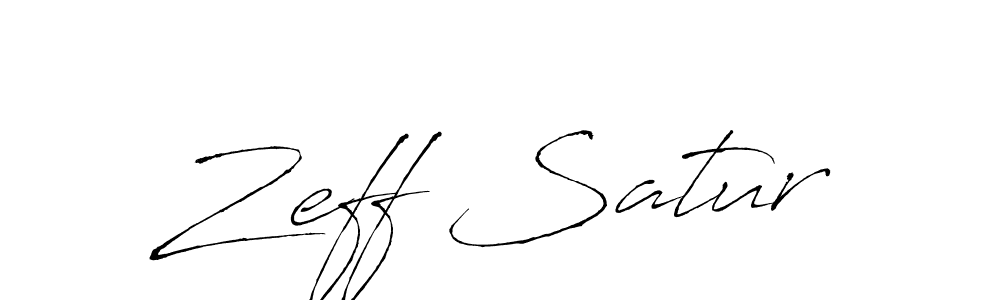 Make a beautiful signature design for name Zeff Satur. With this signature (Antro_Vectra) style, you can create a handwritten signature for free. Zeff Satur signature style 6 images and pictures png