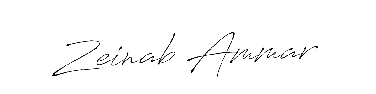 Design your own signature with our free online signature maker. With this signature software, you can create a handwritten (Antro_Vectra) signature for name Zeinab Ammar. Zeinab Ammar signature style 6 images and pictures png