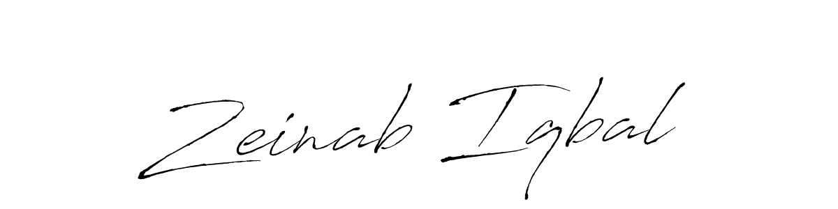 Design your own signature with our free online signature maker. With this signature software, you can create a handwritten (Antro_Vectra) signature for name Zeinab Iqbal. Zeinab Iqbal signature style 6 images and pictures png