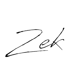 Create a beautiful signature design for name Zek. With this signature (Antro_Vectra) fonts, you can make a handwritten signature for free. Zek signature style 6 images and pictures png