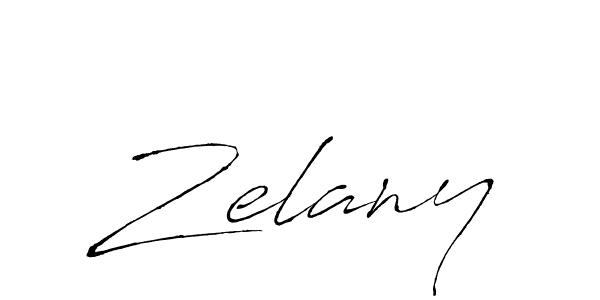 Zelany stylish signature style. Best Handwritten Sign (Antro_Vectra) for my name. Handwritten Signature Collection Ideas for my name Zelany. Zelany signature style 6 images and pictures png