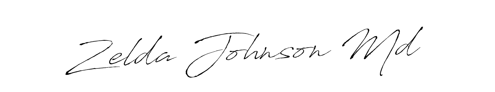 How to make Zelda Johnson Md name signature. Use Antro_Vectra style for creating short signs online. This is the latest handwritten sign. Zelda Johnson Md signature style 6 images and pictures png