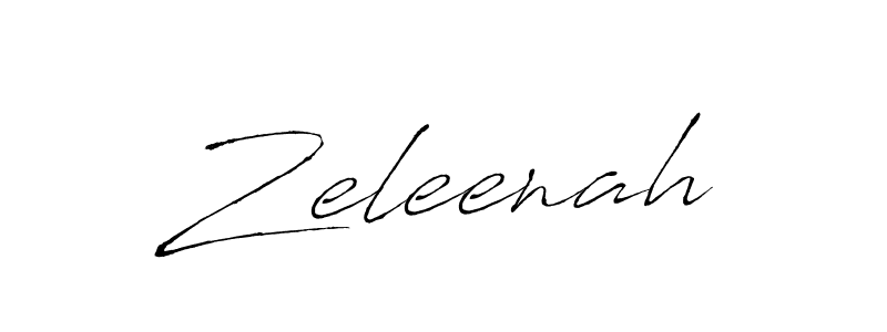 Zeleenah stylish signature style. Best Handwritten Sign (Antro_Vectra) for my name. Handwritten Signature Collection Ideas for my name Zeleenah. Zeleenah signature style 6 images and pictures png