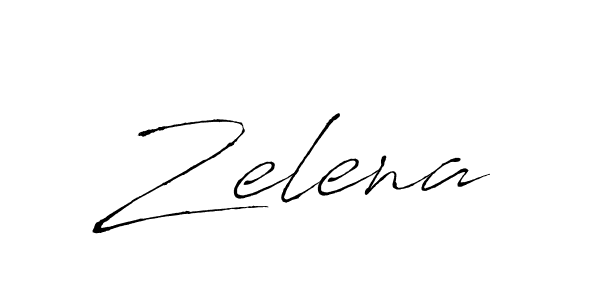 Make a beautiful signature design for name Zelena. With this signature (Antro_Vectra) style, you can create a handwritten signature for free. Zelena signature style 6 images and pictures png