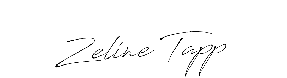 Zeline Tapp stylish signature style. Best Handwritten Sign (Antro_Vectra) for my name. Handwritten Signature Collection Ideas for my name Zeline Tapp. Zeline Tapp signature style 6 images and pictures png