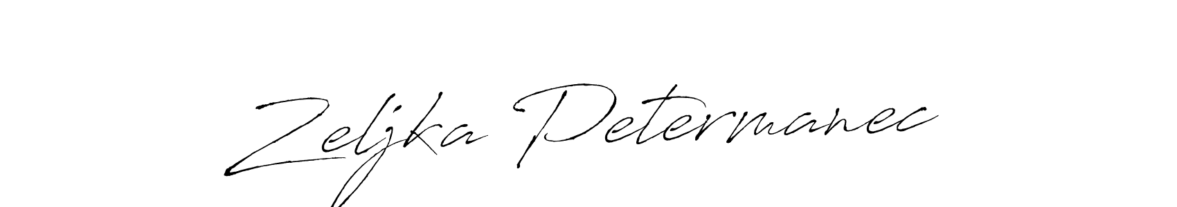 if you are searching for the best signature style for your name Zeljka Petermanec. so please give up your signature search. here we have designed multiple signature styles  using Antro_Vectra. Zeljka Petermanec signature style 6 images and pictures png