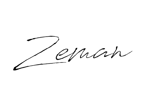 Design your own signature with our free online signature maker. With this signature software, you can create a handwritten (Antro_Vectra) signature for name Zeman. Zeman signature style 6 images and pictures png