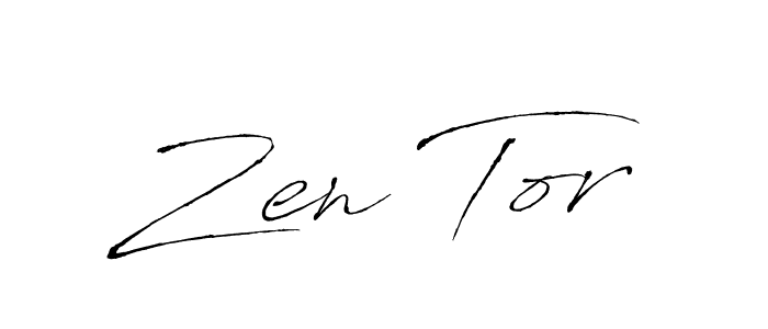 Zen Tor stylish signature style. Best Handwritten Sign (Antro_Vectra) for my name. Handwritten Signature Collection Ideas for my name Zen Tor. Zen Tor signature style 6 images and pictures png