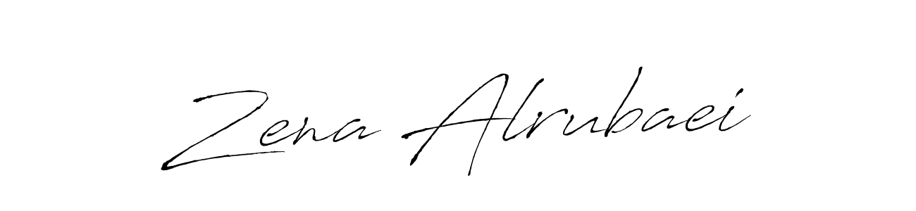 Create a beautiful signature design for name Zena Alrubaei. With this signature (Antro_Vectra) fonts, you can make a handwritten signature for free. Zena Alrubaei signature style 6 images and pictures png