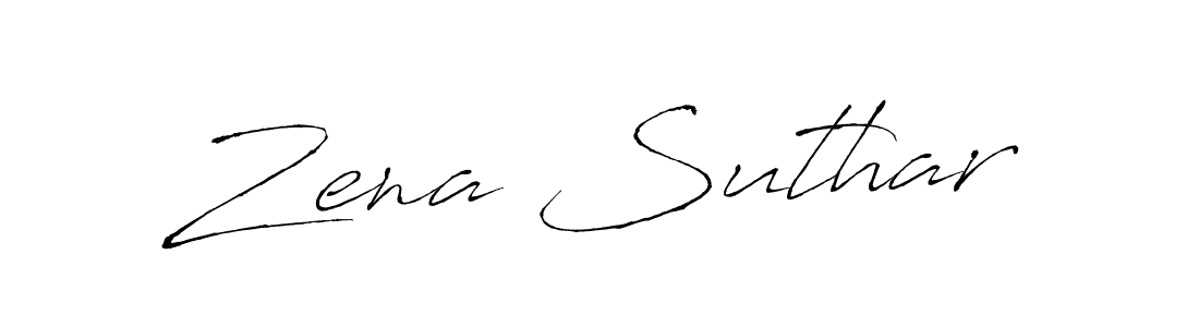 Design your own signature with our free online signature maker. With this signature software, you can create a handwritten (Antro_Vectra) signature for name Zena Suthar. Zena Suthar signature style 6 images and pictures png